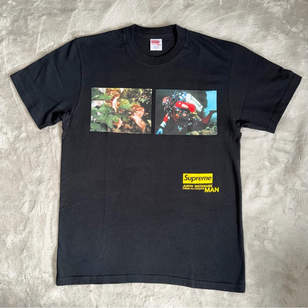 Supreme x JUNYA WATANABE CDG MAN Nature Tee Black Size Small NWOT